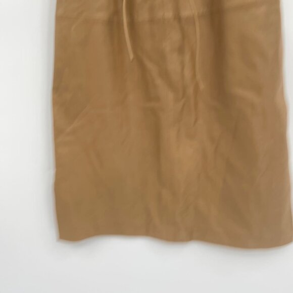 Hugo Boss Tan Leather Mini Sleeveless Dress | Size 2 - Picture 3 of 10